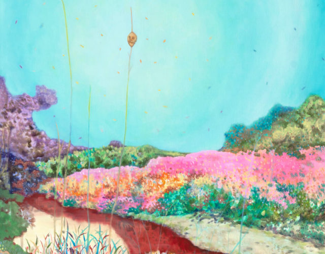 高雅婷〈河岸〉，油彩畫布，162x97cm，2015