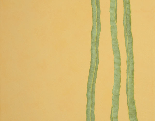 CHUNG Shun-Wen, Daily Collection-Asparagus beans, Nihonga, 22×22.7cm, 2014