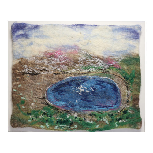 藍寶石，2012-2020，羊毛、線，43x34 cm