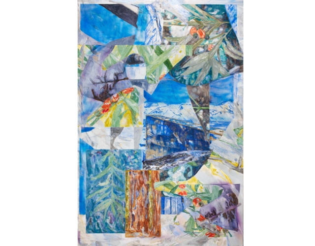 許聖泓 SHIU Sheng-Hung，深時 The Glacial Landscape#3，2021，壓克力顏料、油彩、合成色粉、天然色粉（赭石、綠土、鈷、青金石）、畫布 Acrylic, Oil, Synthetic pigments and Natural pigments (Natural Ochre, Natural Green Earth from Cyprus, Cobalt, Lapis Lazuli) on canvas，120 x 180 cm
